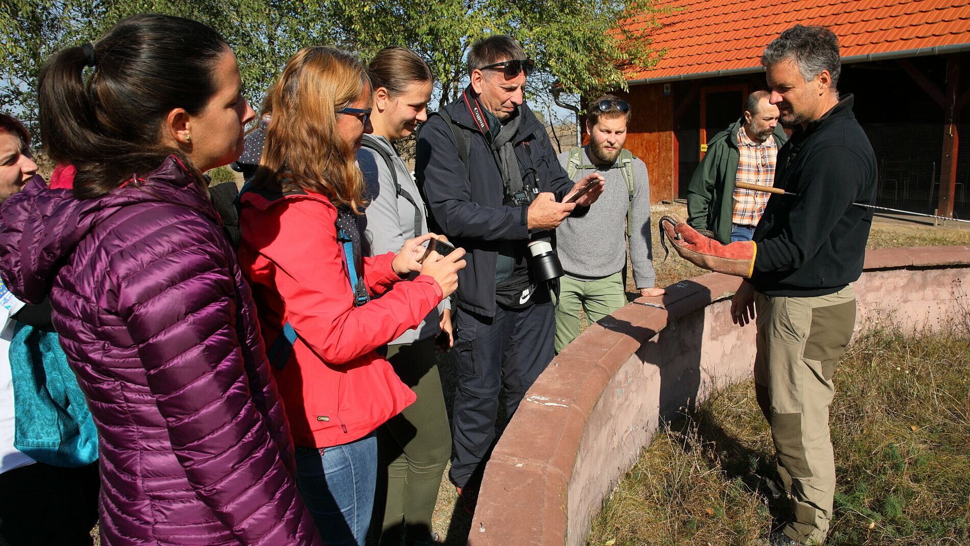 Obisk vzrejališča gadov v narodnem parku Kiskunsági (foto: Davorin Tome, Nacionalni inštitut za biologijo)