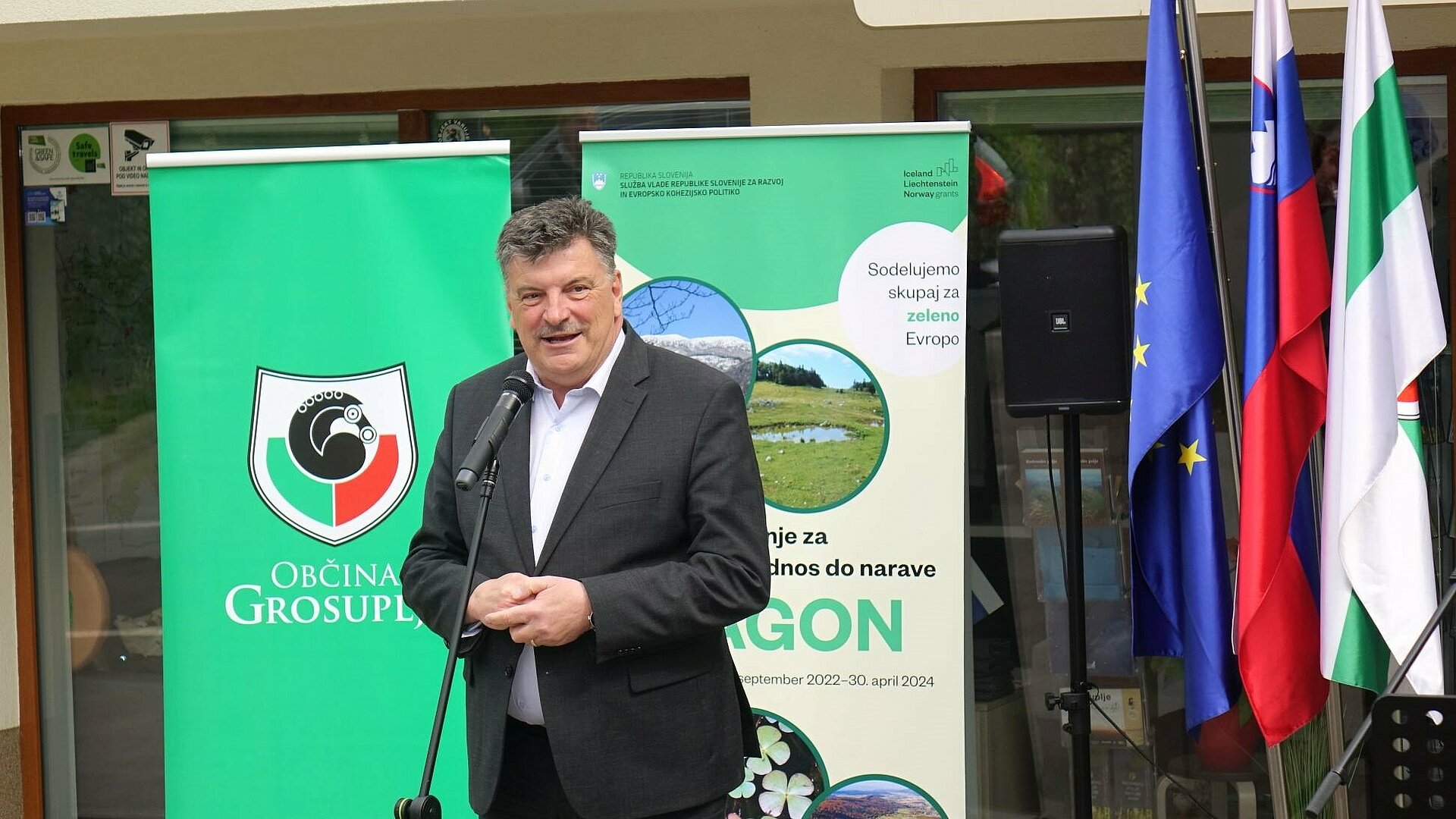 Ob zaključku projekta ZAGON je udeležence nagovoril župan Občine Grosuplje dr. Peter Verlič (foto: Jana Roštan, Občina Grosuplje)